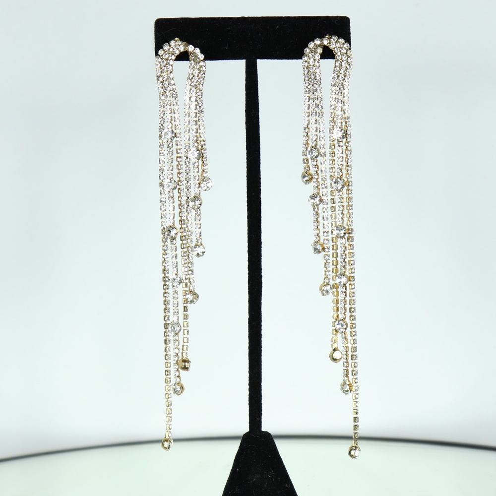 Formal Earrings: Rhinestone Chandelier earrings